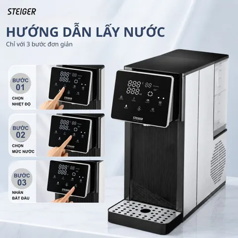 BÌNH THUỶ ĐIỆN NÓNG LẠNH STEIGER STG850-HC CHỈNH NHIỆT 3-100℃