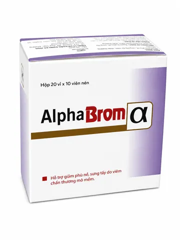 ALPHA BROM  α GIẢM SƯNG PHÙ NỀ - HỘP 200 VIÊN
