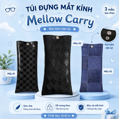 Túi Đựng Mắt Kinh Mellow Carry Chất Liệu Da Pu Đựng Bảo Vệ Mắt Kính Chống Nước