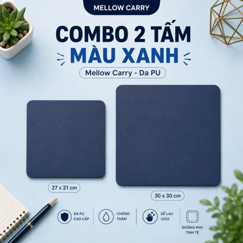 Combo 2 Tấm Lót Chuột Mellow Carry Kích Thước 27x21 Và 30x30cm , Lót Chuột Chuyên Games