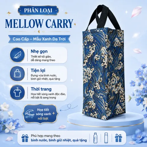 Túi Vài Simili Mellow Carry Đựng Bình Nước Giữ Nhiệt Full Size Từ 1000ml Tới 1500ml , Mẫu Sang Trọng Cao Cấp