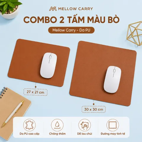 Combo 2 Tấm Lót Chuột Mellow Carry Kích Thước 27x21 Và 30x30cm , Lót Chuột Chuyên Games