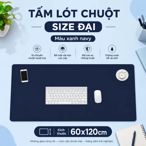 Tấm Lót Chuột Mellow Carry Size To 60x120cm , Chất Liệu Da Pu Cao Cấp Nhiều Màu Sắc