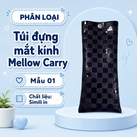 Túi Đựng Mắt Kinh Mellow Carry Chất Liệu Da Pu Đựng Bảo Vệ Mắt Kính Chống Nước