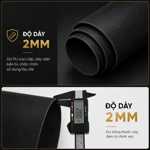 Phôi Tấm Lót Chuột Da PU 2mm 21x27cm - Set 10 Tấm Bán Sỉ - Chống Nước, Di Chuột Mượt, Làm Đồ Handmade