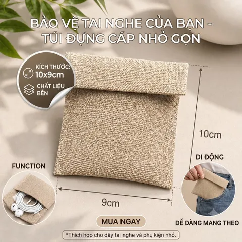 Túi Đựng Cáp Sạc , Tai Nghe , Trang Sức Nhỏ Gọn , Nắp Hít Nam Châm