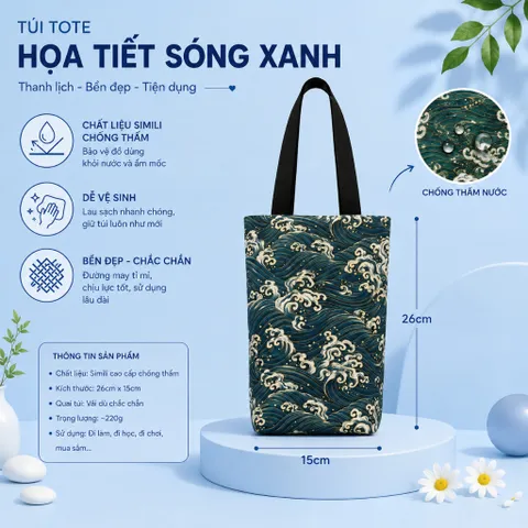 Túi Đựng Ly giữ nhiệt 1200ml Thiết Kế Riêng Cho Ly Có Tay Cầm Liền , Chất Liệu Simili In Họa Tiết