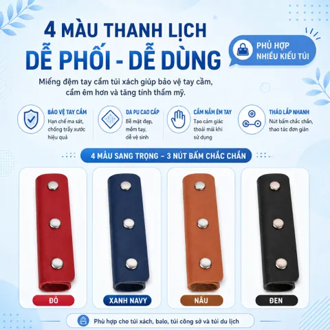 Vỏ Bảo Vệ Dây Đeo Vai Miếng Lót Túi Cầm Phụ Kiện Da Túi Hành Lý Tay Cầm Bọc Thay Thế Mới