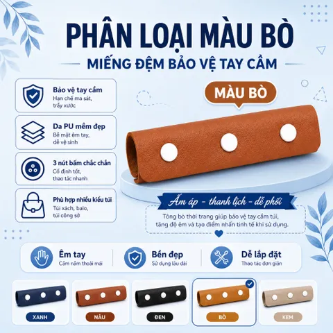 Vỏ Bảo Vệ Dây Đeo Vai Miếng Lót Túi Cầm Phụ Kiện Da Túi Hành Lý Tay Cầm Bọc Thay Thế Mới