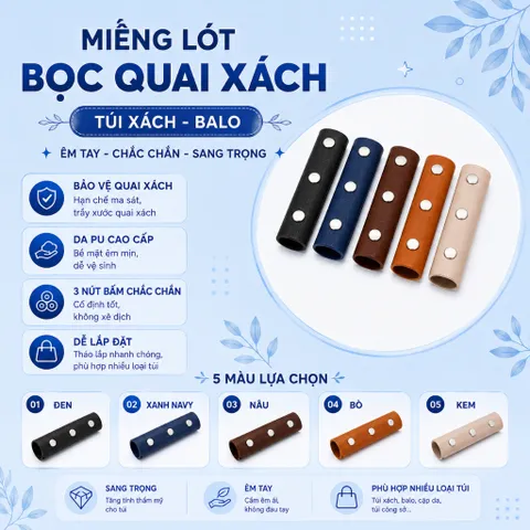 Combo 10 Tấm Vỏ Bảo Vệ Dây Đeo Vai Miếng Lót Túi Cầm Phụ Kiện Da Túi Hành Lý Tay Cầm Bọc Thay Thế Mới