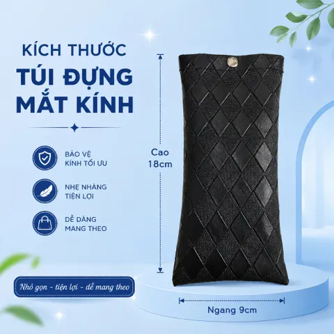 Giá Sỉ Combo 10 Túi Đựng Mắt Kính , Nút Bấm , Chất Liệu Da Pu