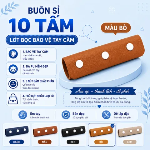 Combo 10 Tấm Vỏ Bảo Vệ Dây Đeo Vai Miếng Lót Túi Cầm Phụ Kiện Da Túi Hành Lý Tay Cầm Bọc Thay Thế Mới