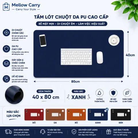 Tấm Lót Chuột Mellow Carry Da PU Kích Thước 40x80cm , Phù Hợp Để Bàn To