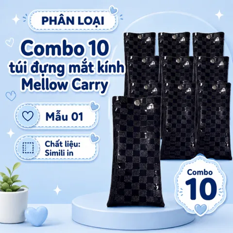 Giá Sỉ Combo 10 Túi Đựng Mắt Kính , Nút Bấm , Chất Liệu Da Pu