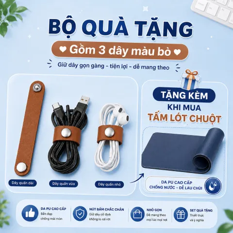 [ Quà Tặng 0 Đồng ] Combo 3 Dây Cuốn Dây Cáp , Dây Tai Nghe ,  Đi Dây Máy Tính , Dài 10cm