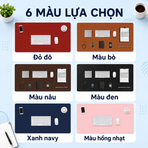 Deal Sỉ - Combo 10 Tấm Lót Chuột Chơi Games , Trải Bàn Làm Việc Kích Thước 30x60cm , Chất Liệu Da Pu , Dày 1.2mm
