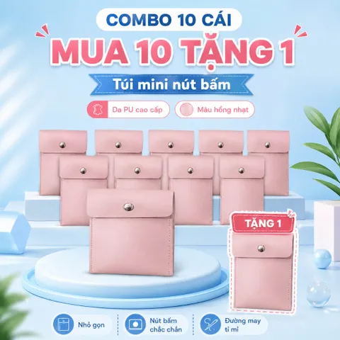 [ Bán Sỉ ] Combo 10 Túi Mini Đựng Thẻ , Dây Tai Nghe , Cáp Sạc , Trang Sức , Chất Liệu Da PU