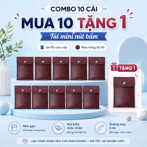 [ Bán Sỉ ] Combo 10 Túi Mini Đựng Thẻ , Dây Tai Nghe , Cáp Sạc , Trang Sức , Chất Liệu Da PU