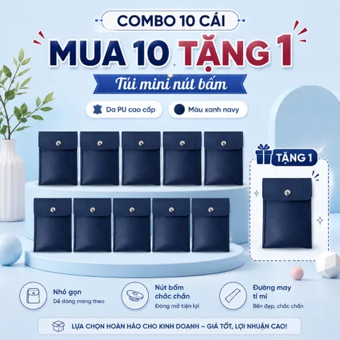 [ Bán Sỉ ] Combo 10 Túi Mini Đựng Thẻ , Dây Tai Nghe , Cáp Sạc , Trang Sức , Chất Liệu Da PU