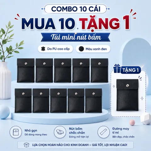 [ Bán Sỉ ] Combo 10 Túi Mini Đựng Thẻ , Dây Tai Nghe , Cáp Sạc , Trang Sức , Chất Liệu Da PU