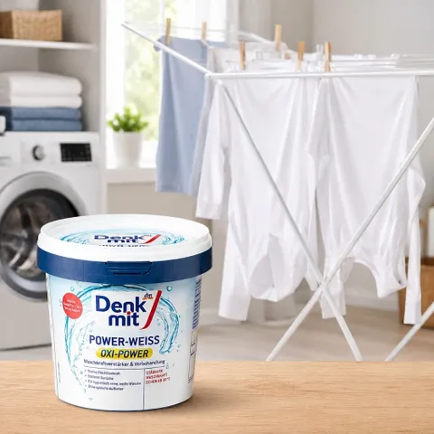 Bột Tẩy Trắng Quần Áo Denkmit Oxi Power - Giải Pháp Tẩy Vết Bẩn và Khử Mùi Hiệu Quả, Hộp 750gr Đức