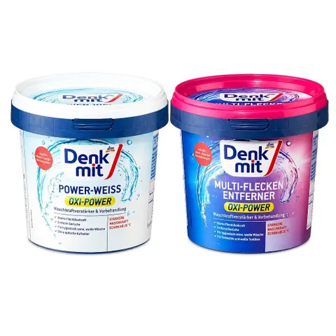 Bột Tẩy Trắng Quần Áo Denkmit Oxi Power - Giải Pháp Tẩy Vết Bẩn và Khử Mùi Hiệu Quả, Hộp 750gr Đức