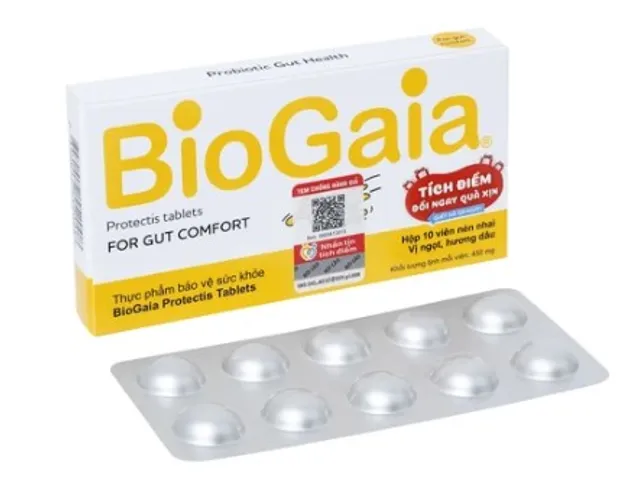 [Nhập khẩu] Thực phẩm bảo vệ sức khỏe BioGaia Protectis tablets (Hộp 10 viên)