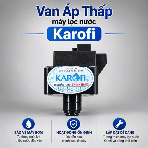 Áp Thấp - Áp Cao - Van Từ Karofi - Dùng Thay Cho Các Máy Lọc Ro - Hàng chính hãng karofi