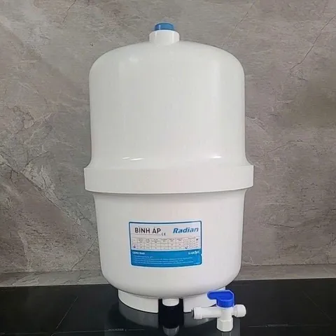 Bình áp nhựa 3.2G siêu bền dùng cho máy lọc nước Ro Karofi (1 bình áp + 1 van chống nổ)