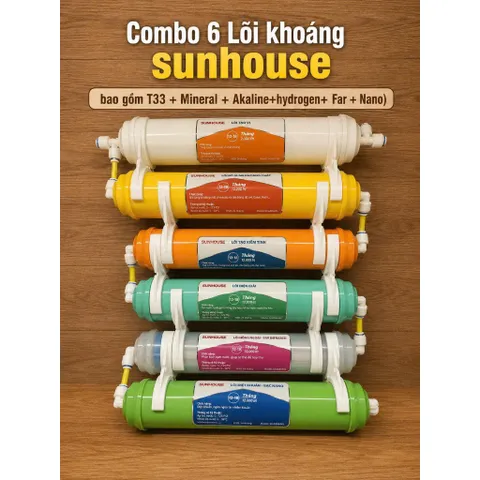 Combo Lõi Lọc Tạo Khoáng 5678910 Sunhouse Hàng Chính Hãng - Lắp Được Các Loại Máy Lọc Nước Ro