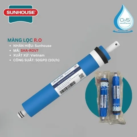Màng Lọc Ro Sunhouse Ultrapure Sha-Rov7 - Lõi Lọc Nước Số 4, Công Suất 75 Gpd - Hàng chính hãng