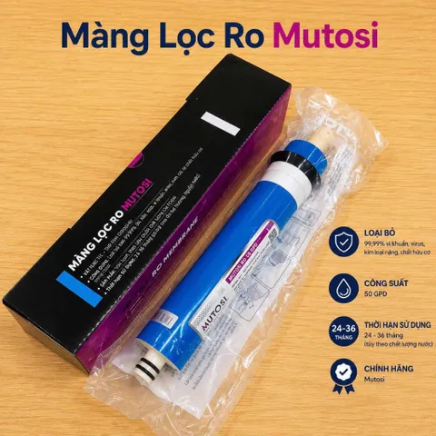 Combo 10 Lõi Lọc Mutosi lõi 123 vặn ren (123 rời, Ro50, T33 + Mineral + Bio + Alkaline + Far + Nano)