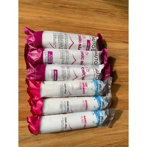 Combo 10 Lõi Lọc Mutosi lõi 123 vặn ren (123 rời, Ro50, T33 + Mineral + Bio + Alkaline + Far + Nano)