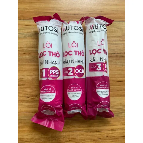 Bộ 10 Lõi lọc nối nhanh MUTOSI - Hàng chính hãng - (123 Đúc + RO + 6 Lõi chức năng)