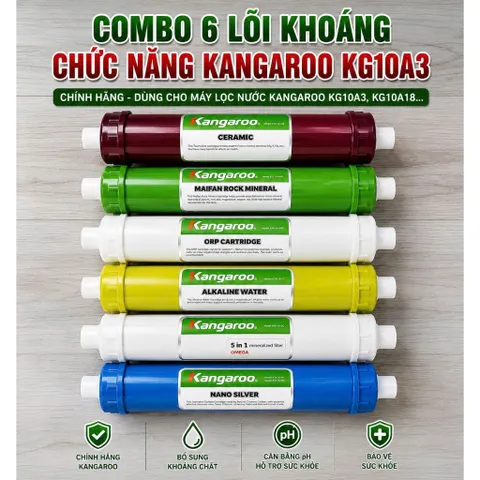 Trọn Bộ 10 Lõi Lọc Nước Kangaroo Kg10a3 Chính Hãng - Dùng Cho Máy Lọc Nước Kangaroo Kg10a3, Kg10a18…