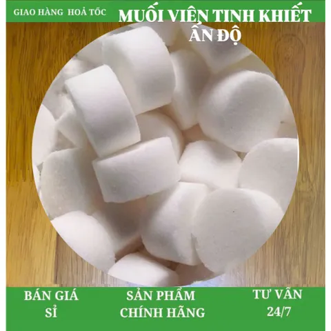 Muối tinh khiết hoàn nguyên Ấn Độ dạng viên