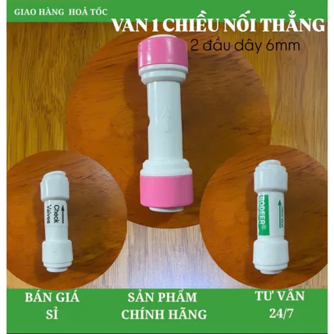 Van 1 chiều thẳng nối nhanh dây 6- GIAO MÀU NGẪU NHIÊN