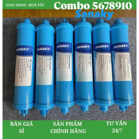 Bộ Lõi Lọc Nước Sanaky Từ 1-10- Hàng Chính Hãng - Dùng Thay Cho Máy Lọc Ro