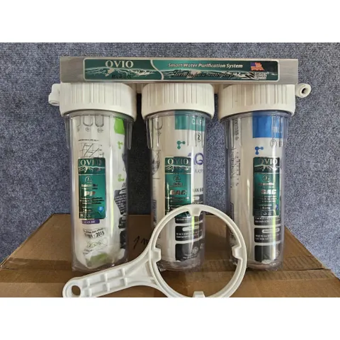 Bộ 3 cốc lọc 10inch kèm 3 lõi lọc thô.