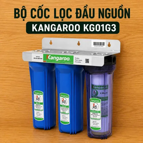 Bộ cốc lọc đầu nguồn Kangaroo KG01G3 - Kèm lõi thô 123 - Đầu ra ren Φ21