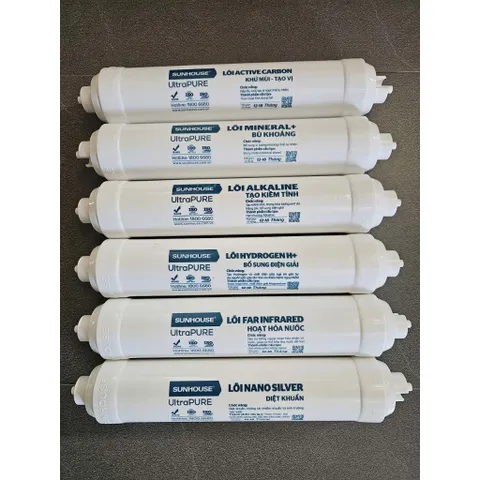 Bộ lõi lọc tạo khoáng 5-11 Sunhouse hàng chính hãng - lắp được các loại máy lọc nước Ro