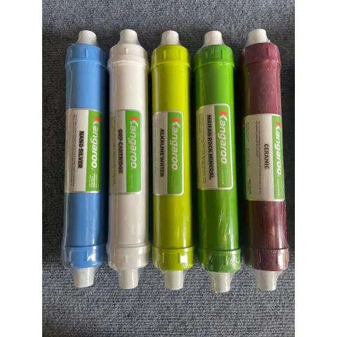 Combo 5 lõi khoáng cao cấp Kangaroo - Nano Silver, Ceramic, Alkaline Water, Maifan Rock Mineral, ORP
