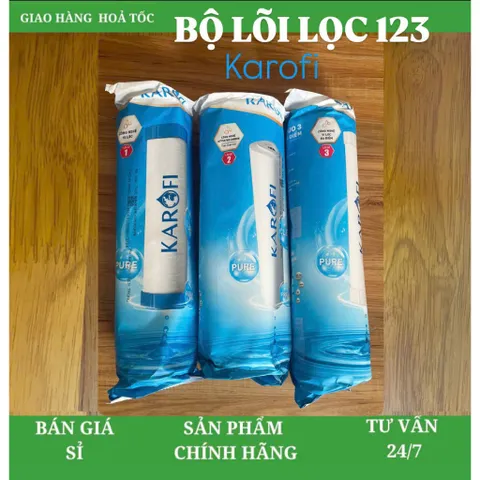 Bộ 3 lõi lọc Karofi chính hãng - Bộ Lõi Lọc Thô Karofi 123. 805328