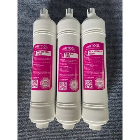 Combo bộ 8 lõi lọc nước Mutosi đúc liền dùng cho máy lọc nước Mutosi và các hãng khác. 805349