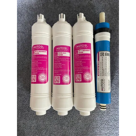 Combo bộ 8 lõi lọc nước Mutosi đúc liền dùng cho máy lọc nước Mutosi và các hãng khác. 805349
