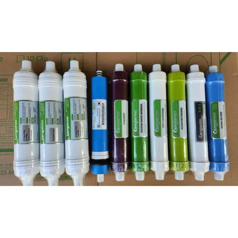 Combo 10 Lõi Lọc Nước Kangaroo đúc liền nối nhanh Từ 1 - 10. Tăng kèm co cút