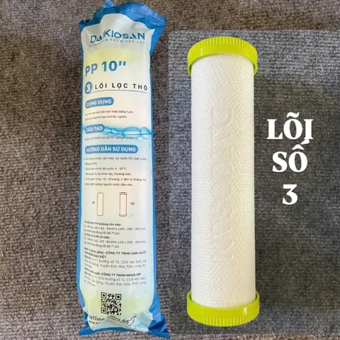 Bộ 3 Lõi lọc nước Đại Việt 123 dùng cho máy lọc nước Ro Đại Việt và tất cả các hãng khác. 805360