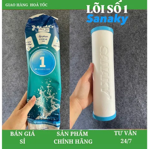 Combo 3 Lõi Lọc 123 Sanaky - Hàng chính hãng - Lọc thô bảo vệ màng RO 805365