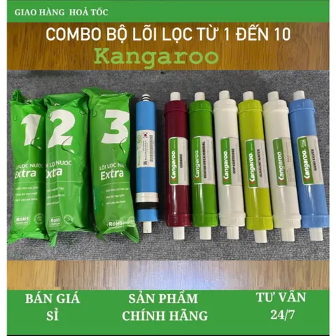 Combo bộ lõi lọc Kangaroo từ lõi 1 đến lõi 10 - Chính hãng Kangaroo. 805369