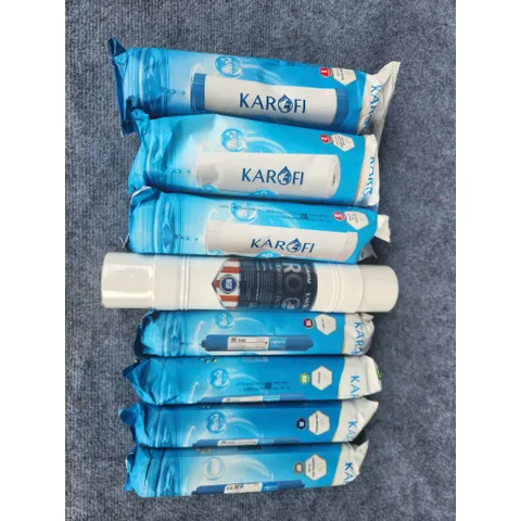 Trọn Bộ 8 lõi lọc nước Karofi chính hãng dùng Lõi RO Mỹ cho máy lọc nước Karofi KT-KS80, KT-K8I...